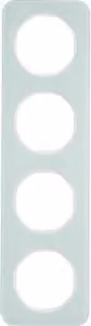 Telaio Berker a 4 ingressi R.1 vetro bianco polare 10142109