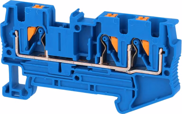 Phoenix Contact Morsetto passante PT 4-TWIN BU Connessione push-in Tensione nominale 800 V - 1 pezzo