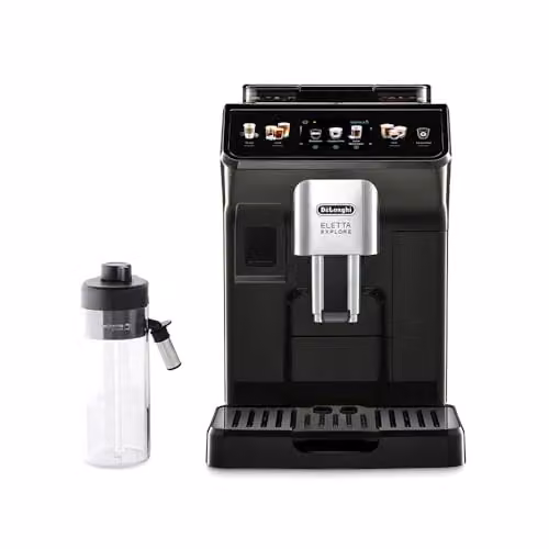 De'Longhi Eletta Explore Cold Brew ECAM450.65.G, Macchina Caffè Barista con Sistema LatteCrema Hot-Cold, Macchina Espresso Automatica per Chicchi di Caffè, Estrazione Fredda, Display Touch, Grigio
