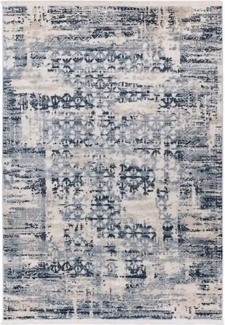 Tappeto Kendra Home Adela Blue in stile vintage con design astratto, L: 120 cm, P: 170 cm