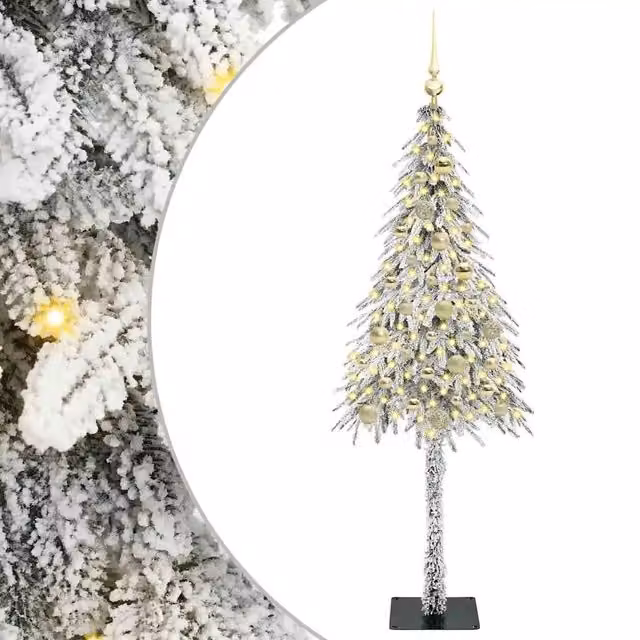 Albero di Natale con 150 LED-Luci decorative natalizie Bianco 150 cm PE e Acciaio 259372