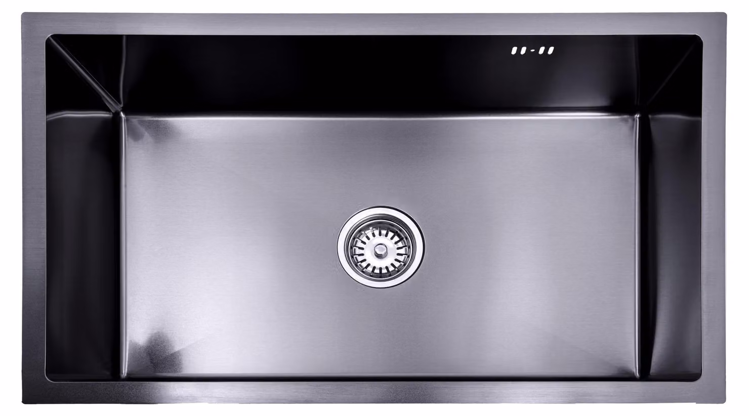 Lendo Online Sink 74×44 cm Acciaio Inox Nero – Supporto Superficiale Integrato