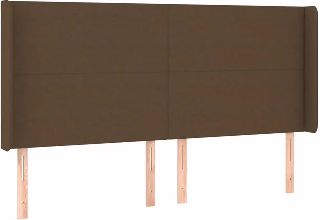 Testiera | Testata ad Orecchio Marrone Scuro 183x16x118/128 cm in Tessuto