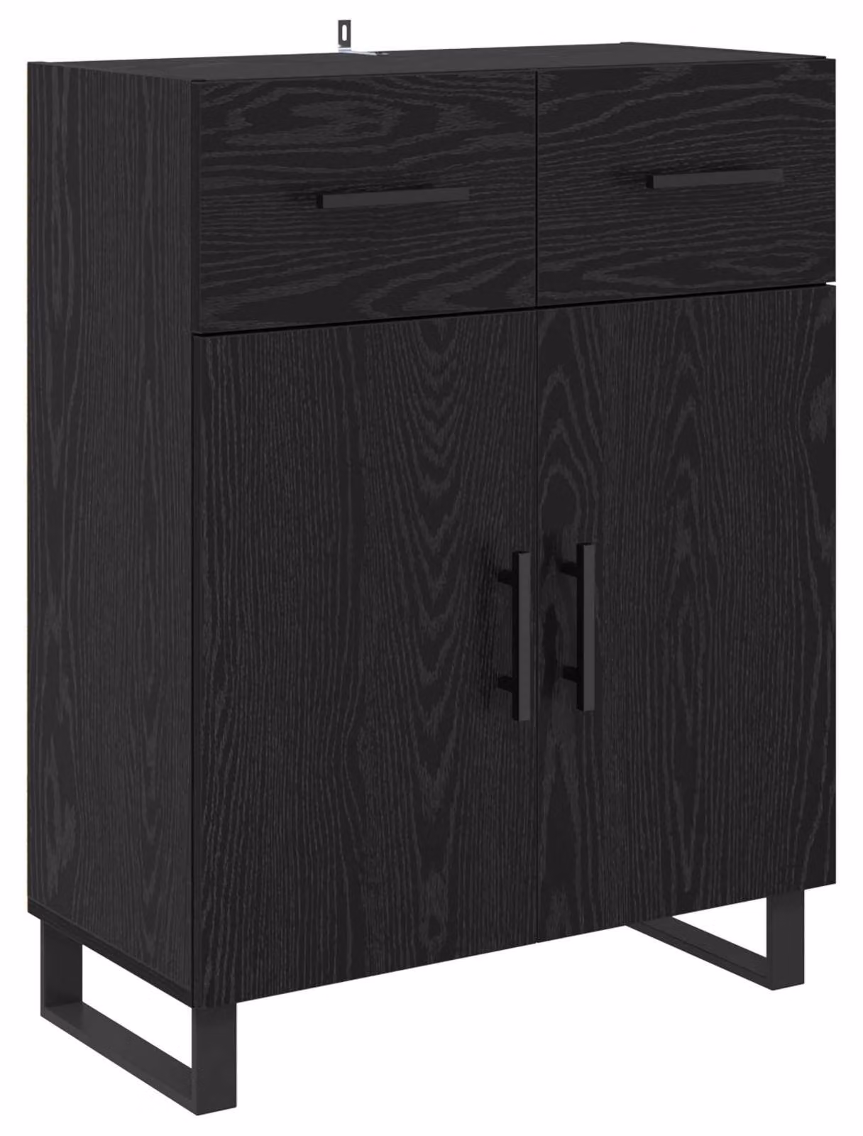 Credenza Rovere Nero 69,5 x 34 x 90 cm Legno multistrato