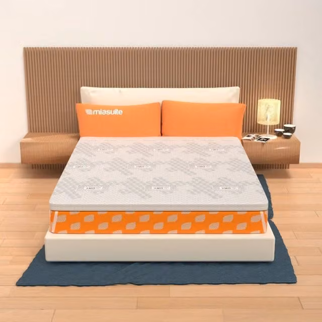 Topper in Memory Foam Singolo MIASUITE Bianco, Altezza: 5 cm, con rivestimento Dry Amicor sfoderabile – 1