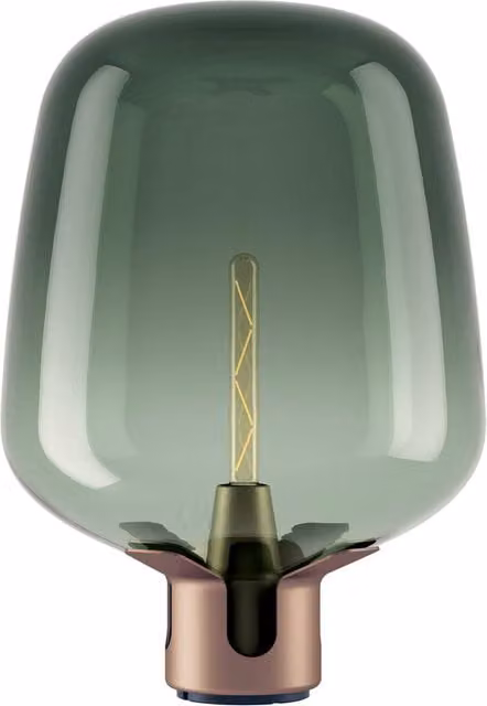 Lodes Flar Lampada da tavolo in vetro e metallo dimmabile con LED, disponibile in vari colori