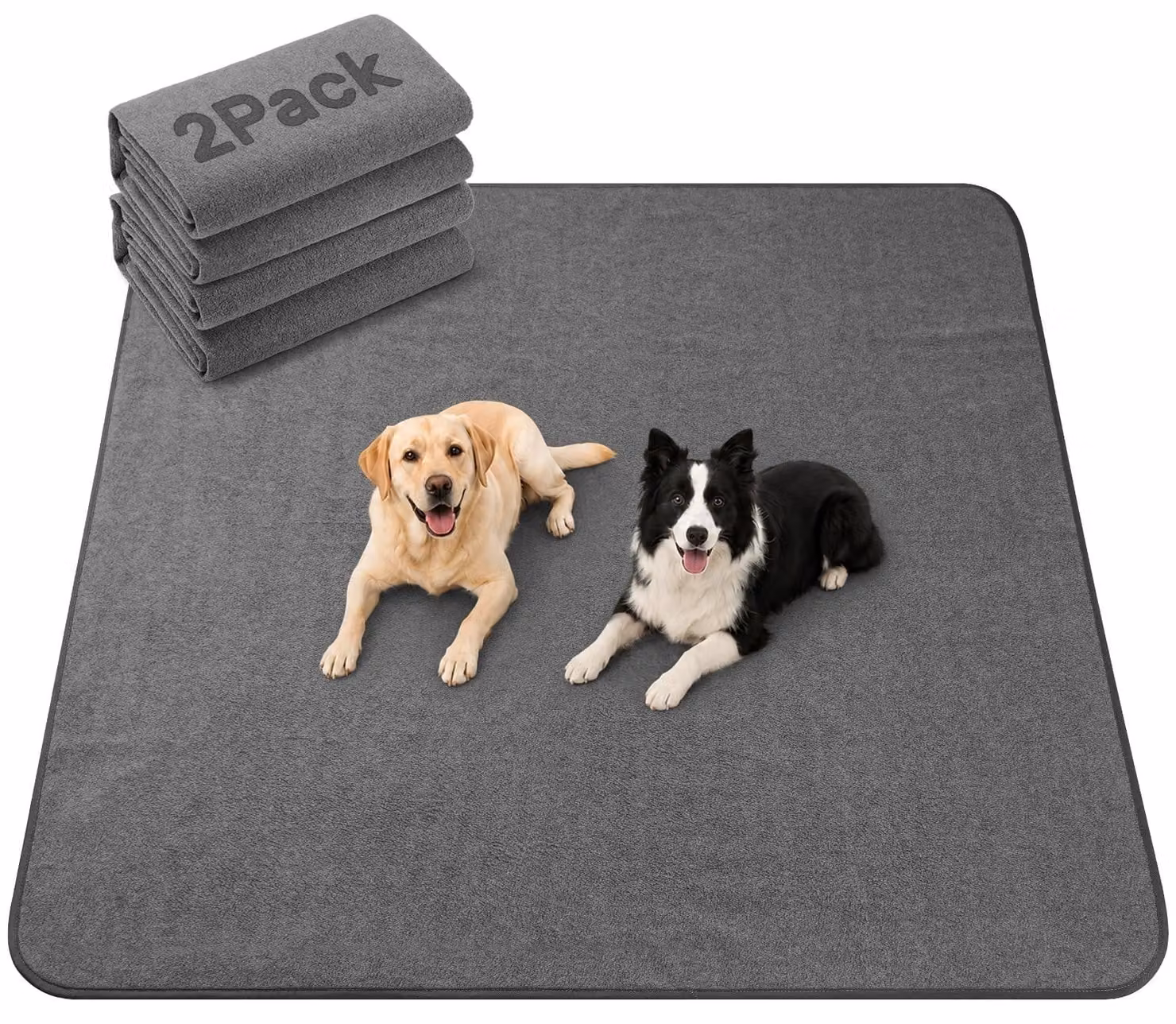 Set di 2 tappetini lavabili per cuccioli, dimensioni 80 x 90 cm