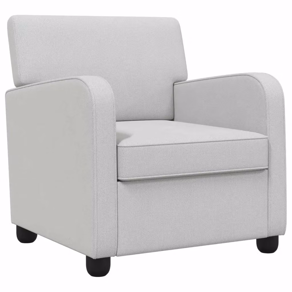 Poltrona Lounge Moderna in Velluto Grigio vidaXL con Braccioli – 2