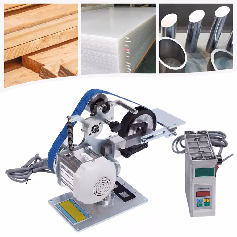 Levigatrice a nastro elettrica - Potenza: 550W - Piano di lavoro regolabile - Levigatrice compatta