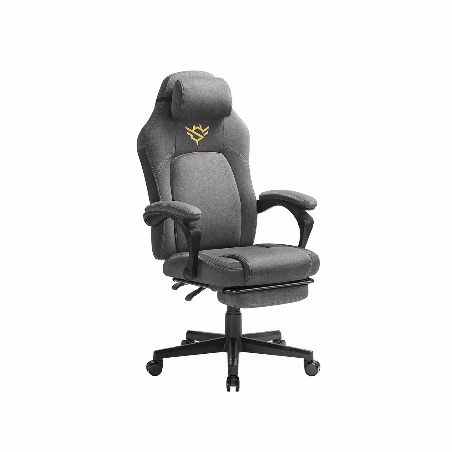 Sedia da Gaming Ergonomica con Poggiapiedi, Grigio Tortora