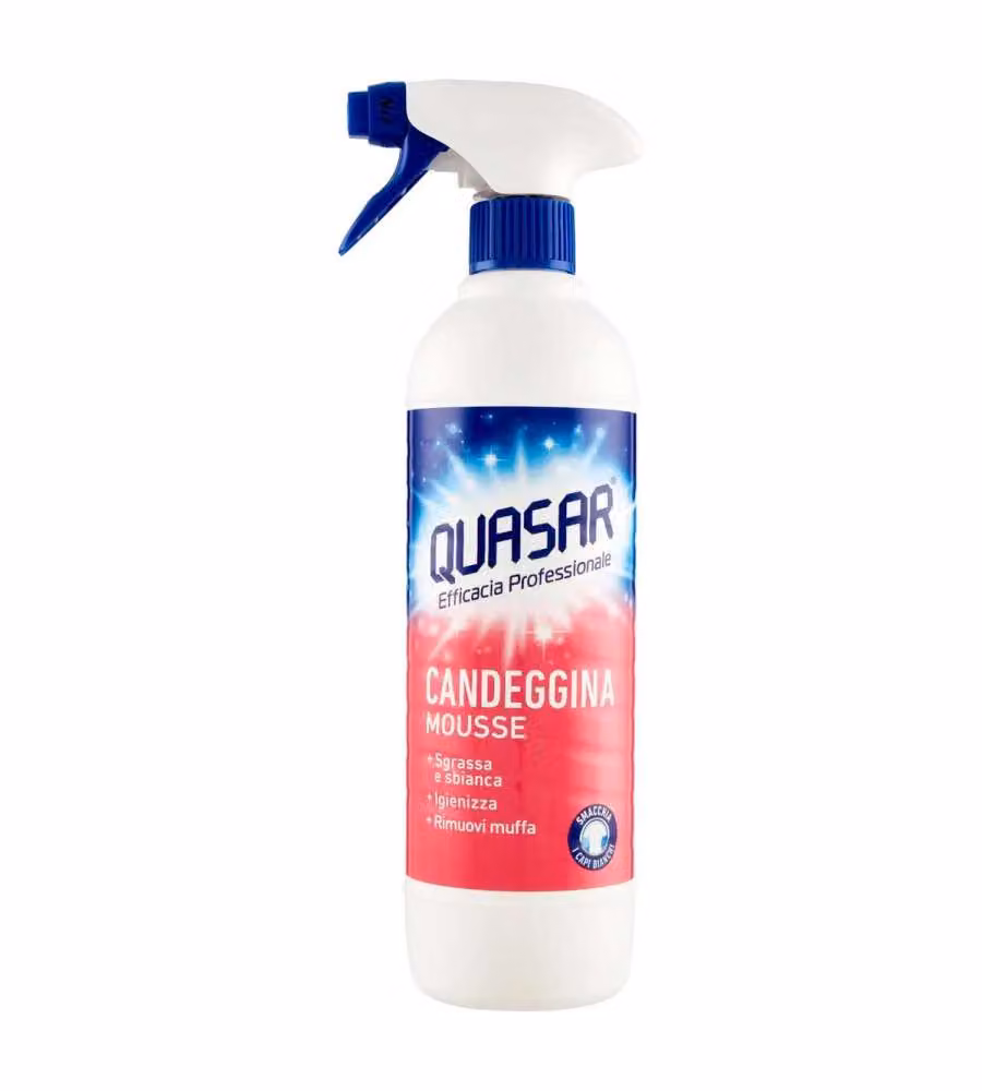 Quasar Spray Candeggina Mousse Antimuffa 580ml Sgrassa e Igienizza