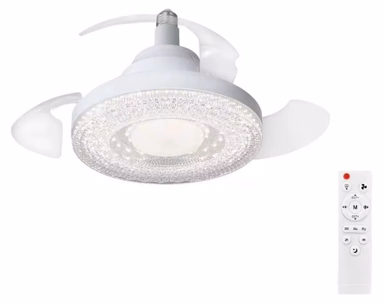 Ventilatore a soffitto, telecomando, pale retrattili, modello B