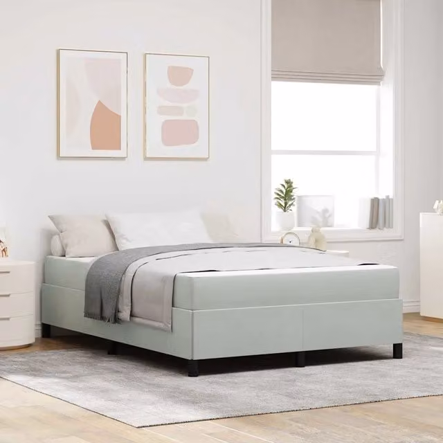 Struttura del letto Grigio chiaro 160 x 200 cm Tessuto 3399072
