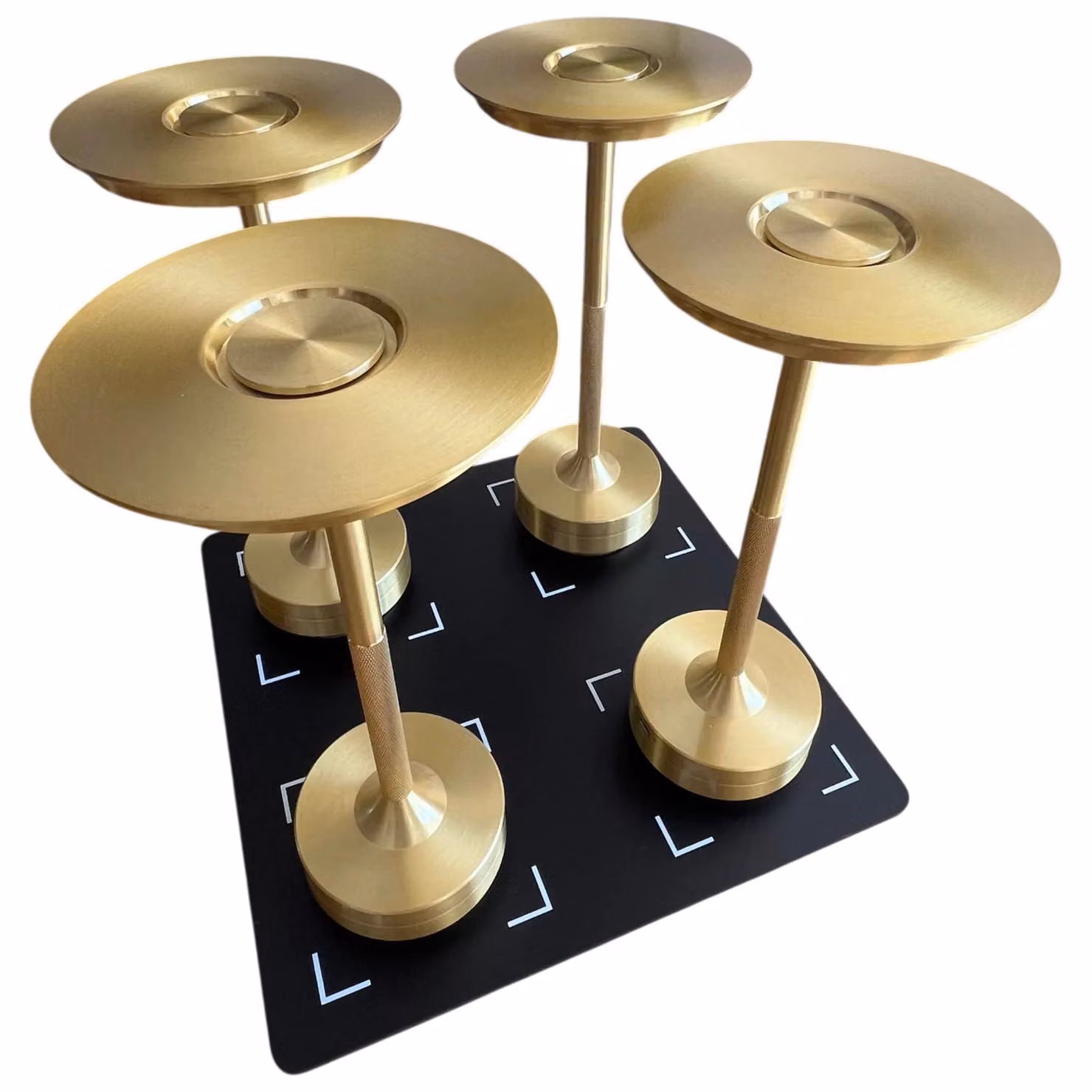 Set di 4 lampade da tavolo "Eclips Gold" con base di ricarica