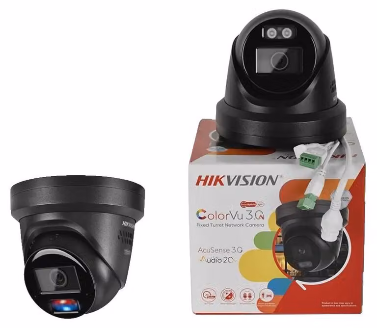 Telecamera IP, risoluzione 8MP, visione notturna avanzata, illuminazione blu e rossa, obiettivo da 2,8 mm