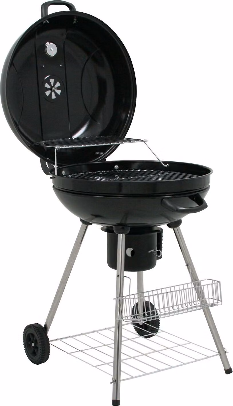 BBQ-Toro Barbecue sferico Birch 57 cm, barbecue a carbonella, carrello barbecue, barbecue rotondo a carbonella
