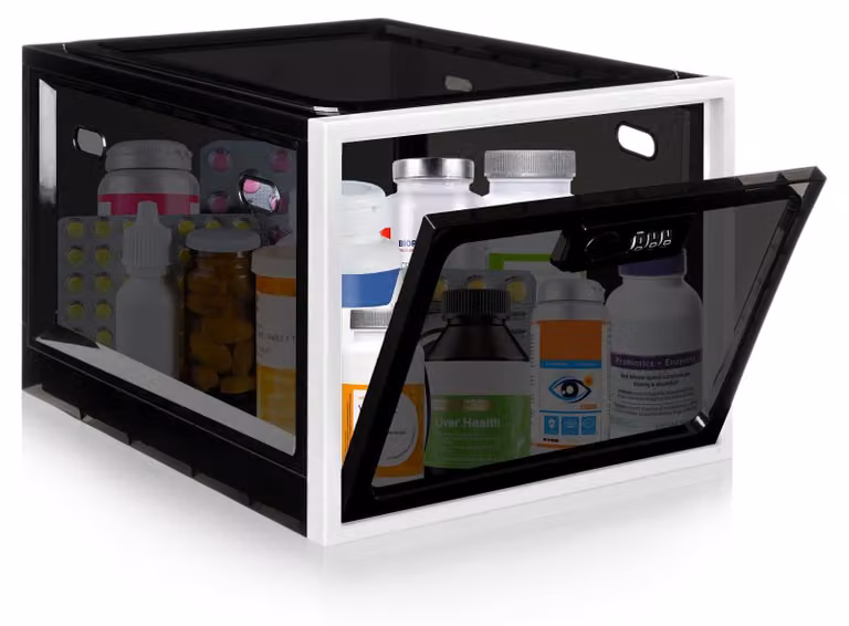 Omgoods - Contenitore di sicurezza con serratura per farmaci e articoli di sicurezza