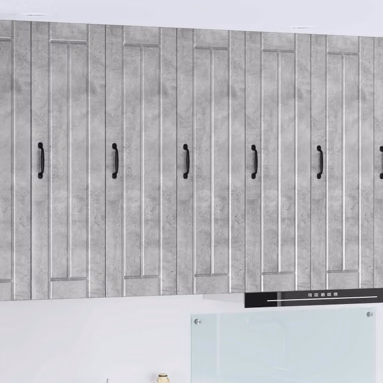 Armadietto a muro LUCCA vidaXL Grigio, design moderno con ante a battente e ripiani interni, L: 30 cm, P: 31 cm, H: 100 cm