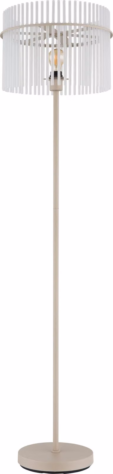 Lampada da terra, color sabbia, aste in vetro satinato, H 152 cm