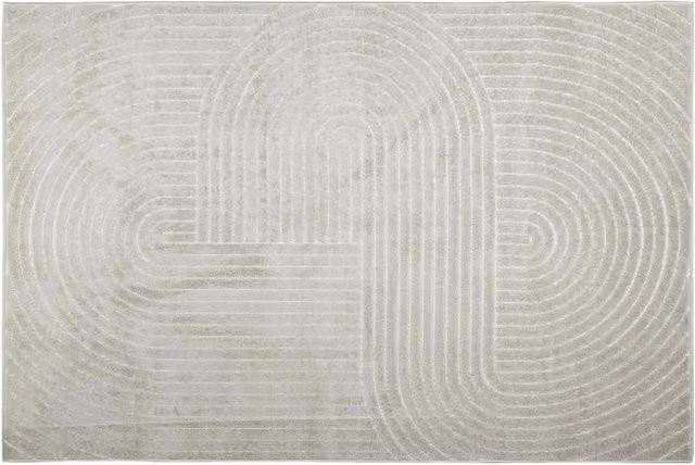 Tappeto a zone Palmeras Verde Design Moderno Astratto in Poliestere L: 340 cm, P: 240 cm