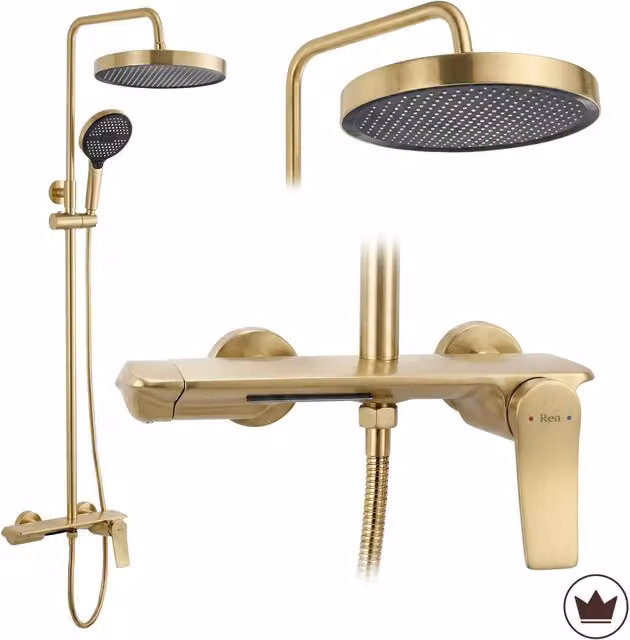 Set Doccia Rea Vision Brush Gold