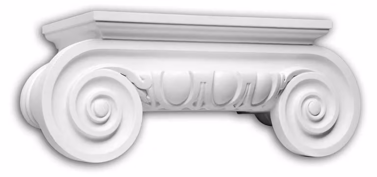 Testa a mezza colonna Profhome 445201 Facciata decorativa in stile ionico