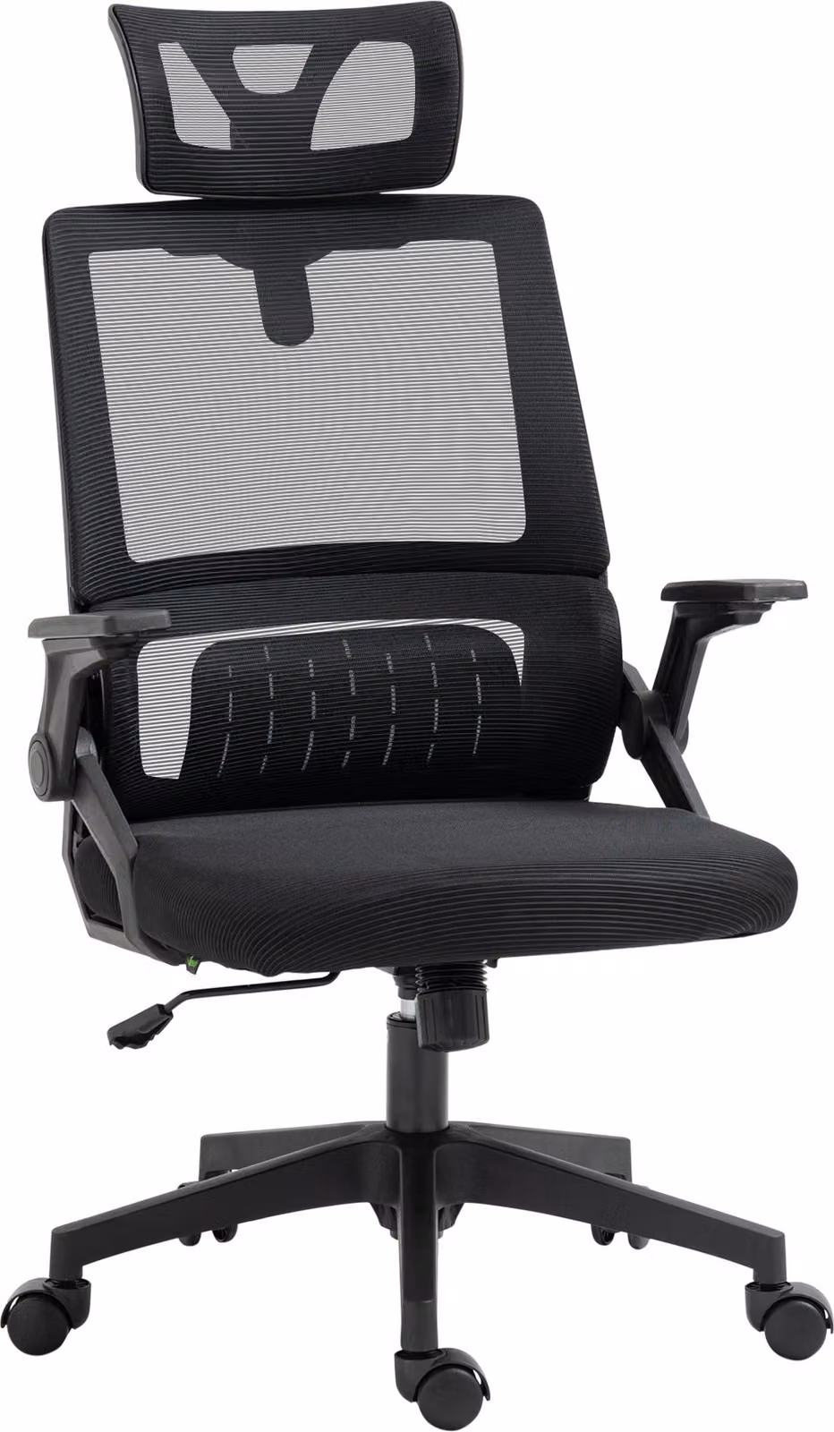 Sedia da ufficio Fortuna Lai ergonomica e regolabile con poggiatesta e braccioli, sedia da computer regolabile in altezza con funzione girevole e oscillante
