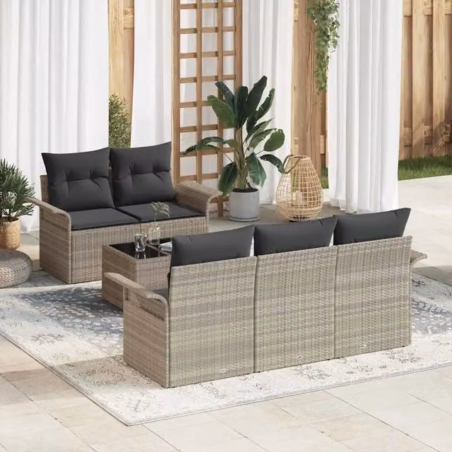 Set Divano da Giardino 6 pz 5-Numero di posti 3353911