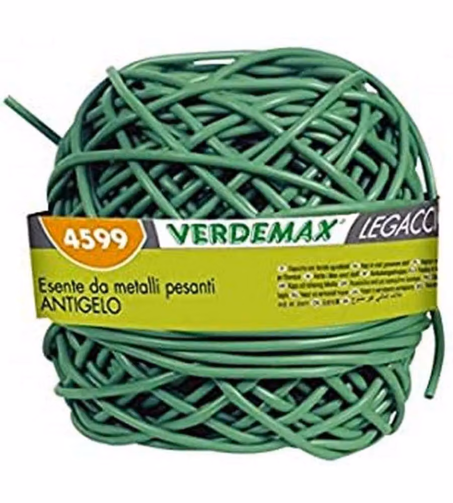 VERDEMAX Tubetto PVC Ecologico Verde 2 mm Gomitolo 30 m per Giardino