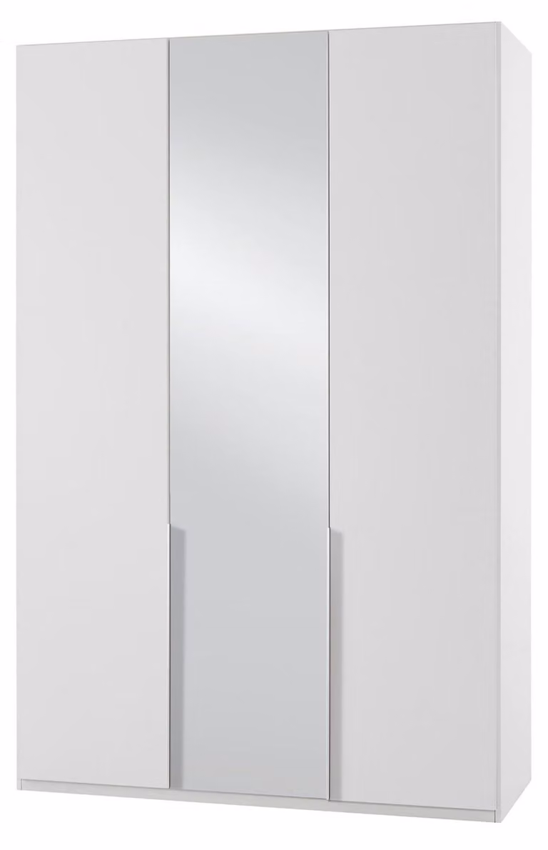 Armadio New York B per camera da letto con specchio, disponibile in bianco