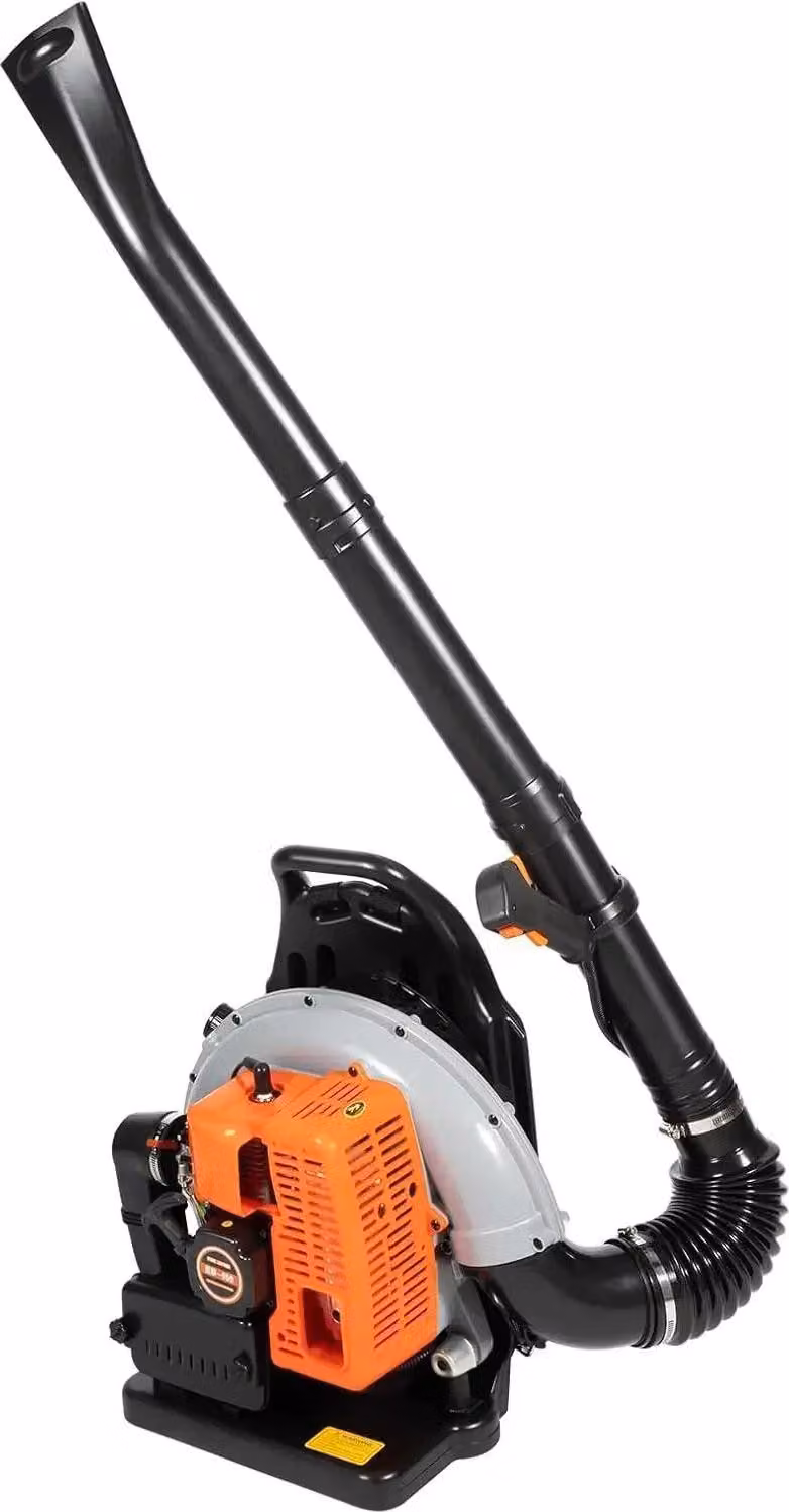 Soffiatore per foglie - Zaino a benzina - 63 cc - Motore a 2 tempi - 2,7 kW - 6800 giri/min - Velocità regolabile - Avvio manuale