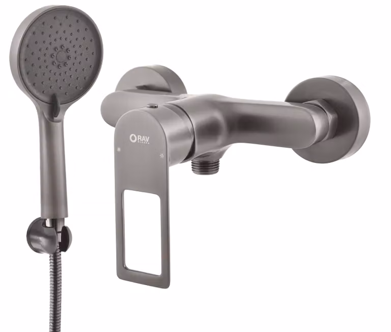 Slezák-RAV Miscelatore per doccia NIL - grigio metallo, Colore: grigio metallo, Dimensioni: 150 mm