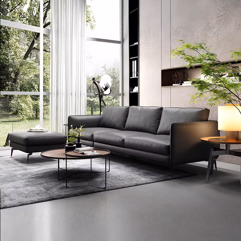 Ledersofa Couch Wohnlandschaft Garnitur Design Modern Sofas Sofa 3 Sitzer