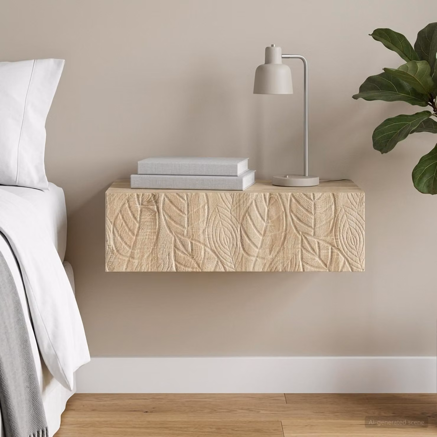 Tavolino da parete laterale vidaXL in Rovere Sonoma, moderno, L 87,5 cm x P 34,5 cm x H 17 cm