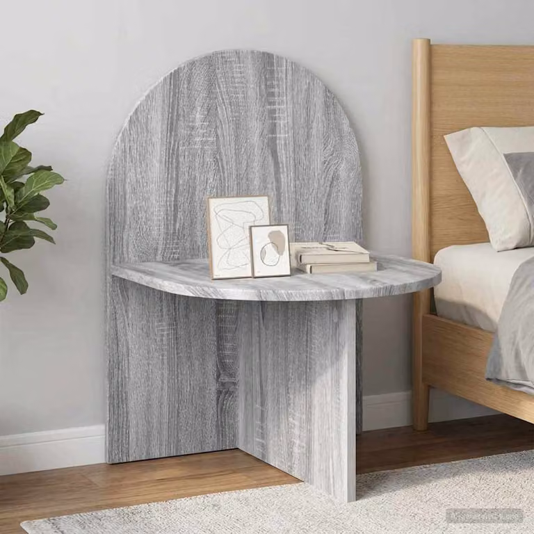 Comodino moderno vidaXL in legno ingegnerizzato grigio, L 48 cm x P 49 cm x H 65 cm