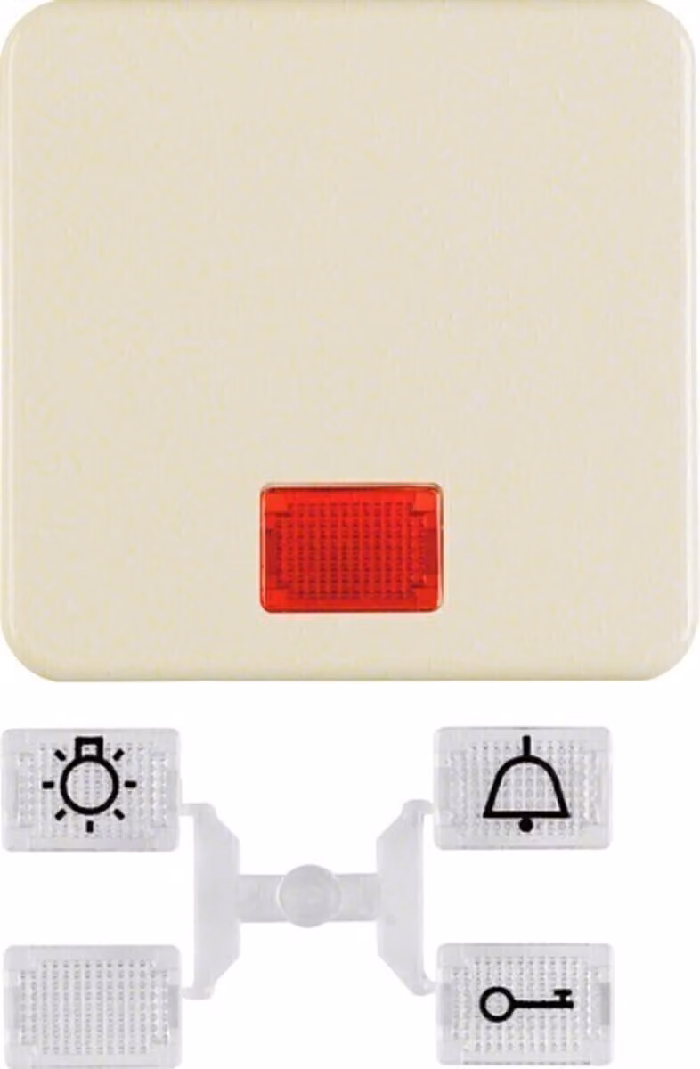Berker 1553 Bilanciere con 5 lenti chiuse bianco, lucido wg Up IP44