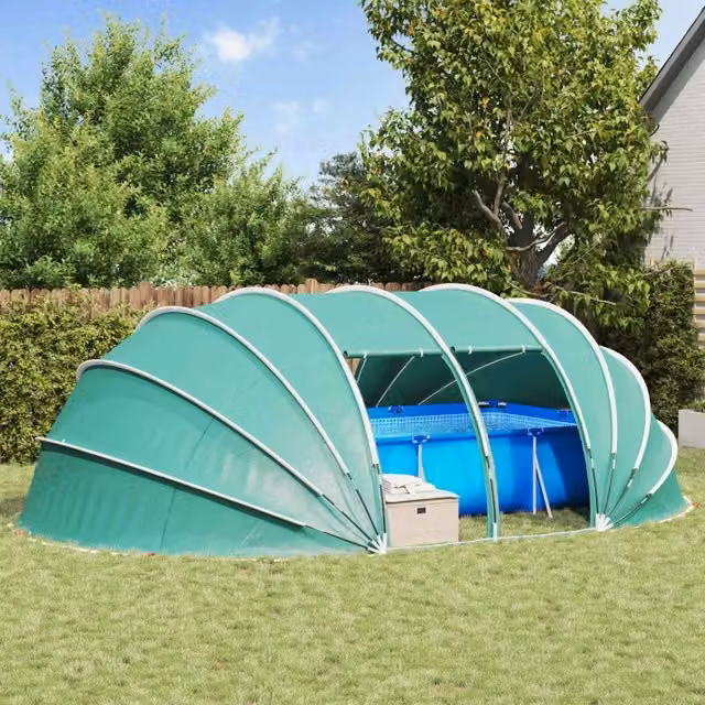 Tenda da piscina a cupola-Tenda per Piscina Blu 538 x 440 x 204 cm