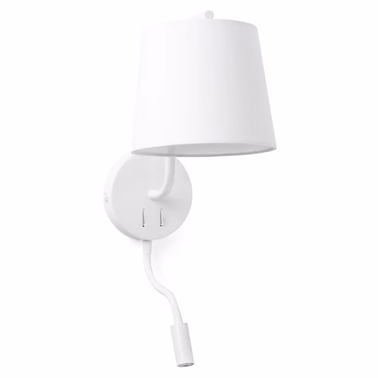 Applique con Lettore LED Faro Barcelona di colore Bianco