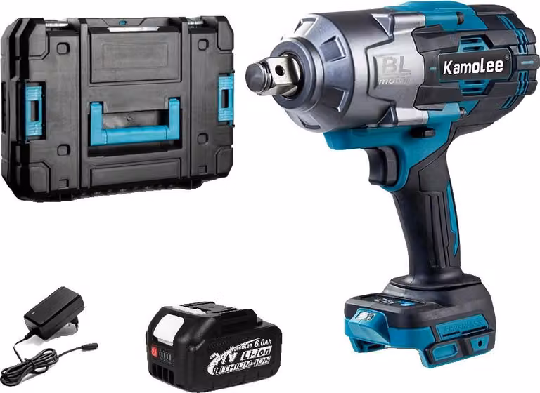 Avvitatore a impatto, coppia elevata, fonte di alimentazione versatile, 1 batteria Pla da 60 Ah, UE