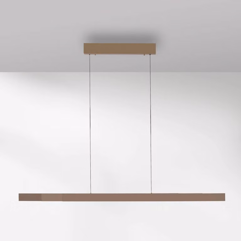 Paul Neuhaus Lampada LED a sospensione Adriana Square, bronzo, dimmerabile, Bronzo / Ottone antico, Soggiorno / Sala da pranzo, Alluminio, Moderno