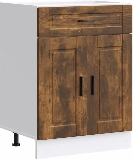 Armadio da cucina moderno con spazio di archiviazione ottimizzato 60 x 46 x 81,5 cm in legno multistrato rovere fumé 02_0050277