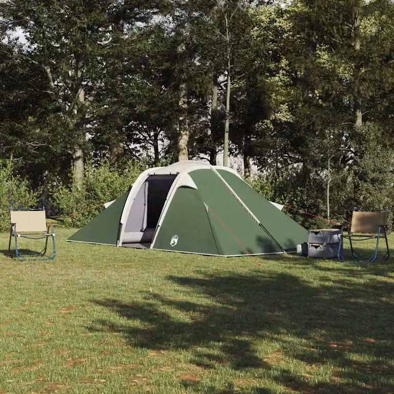Tenda tunnel da 4 persone vidaXL verde in poliestere impermeabile
