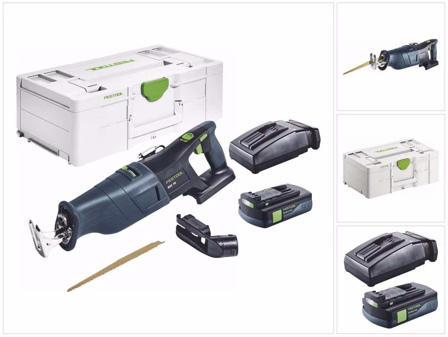 Festool RSC 18 EB-Basic Sega a nastro a batteria 18 V Brushless + 1x batteria 3,0 Ah + caricabatterie + systainer