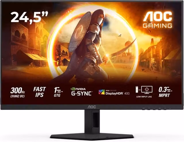 Monitor PC AOC G4 25G4SRE da 62,2 cm (24.5") Full HD IPS Nero e Rosso – 1