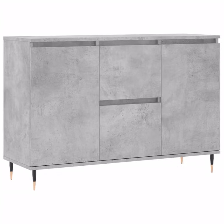 Credenza Grigio Cemento 101,5x35x70 cm in Legno Multistrato