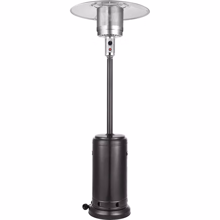 Stufa a gas da esterno a fungo DICTROLUX, colore nero, potenza 15 Kw