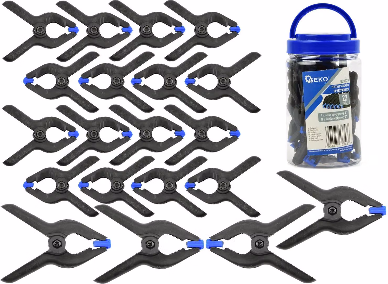 Set di morsetti in plastica 22pz
