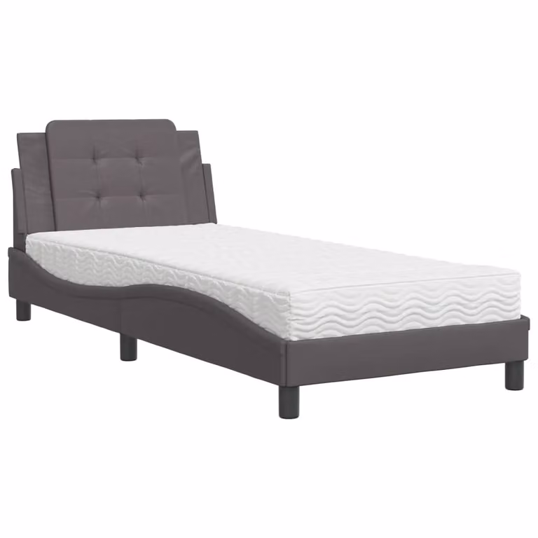 Giroletto senza Materasso Zadar Grgio 90x200 cm in Pelle finta