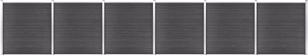 Maison Exclusive - Set di pannelli per recinzione in WPC 1045 x 186 cm, nero