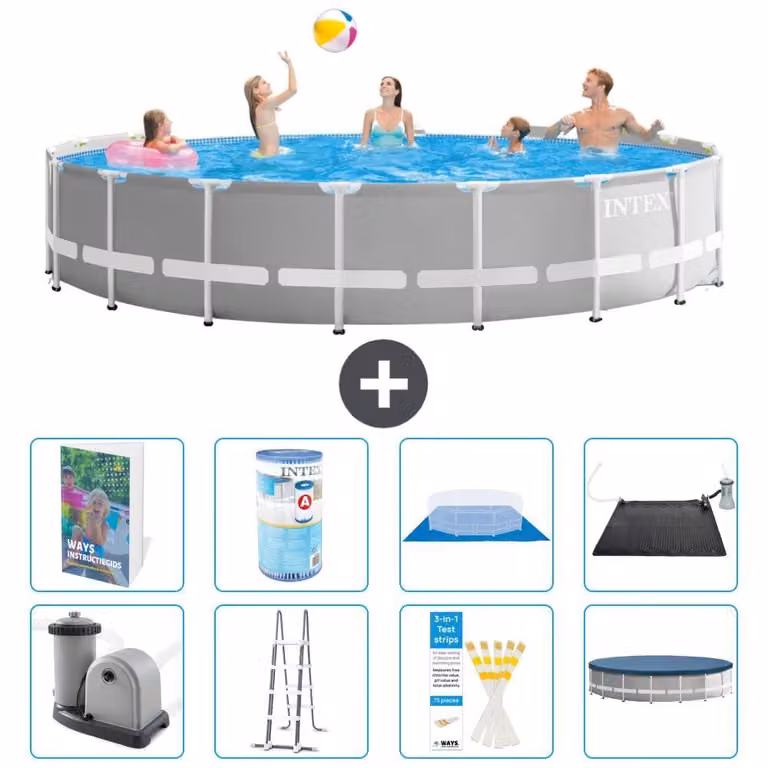 Struttura per piscina a forma di prisma - 549x122 cm - composta da 7 elementi - modello S619